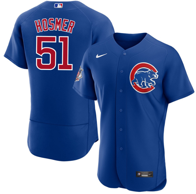 Chicago Cubs #51 Eric Hosmer Royal Flex Base Stitched Jersey