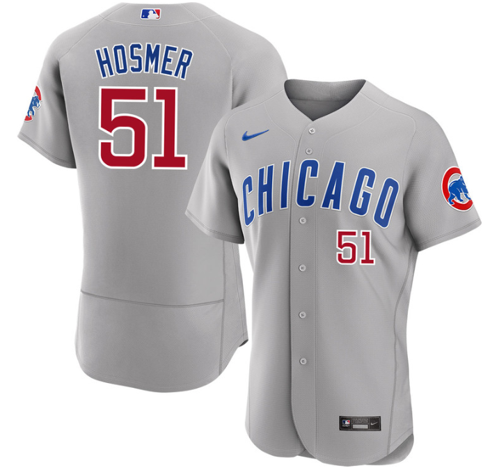 Chicago Cubs #51 Eric Hosmer Grey Flex Base Stitched Jersey
