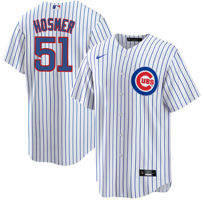 Chicago Cubs #51 Eric Hosmer White Cool Base Stitched Jersey