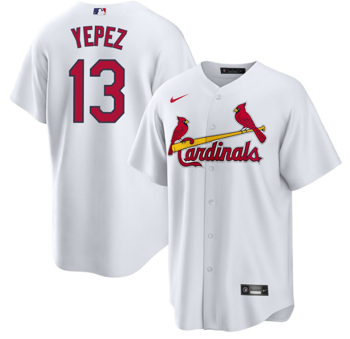 St. Louis Cardinals #13 Juan Yepez White Cool Base Stitched Jersey