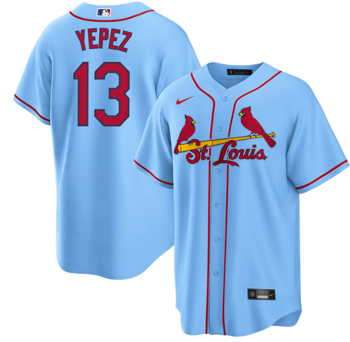 St. Louis Cardinals #13 Juan Yepez Blue Cool Base Stitched Jersey