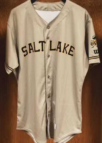 Salt Lake Bees Blank Brown Stitched Jersey