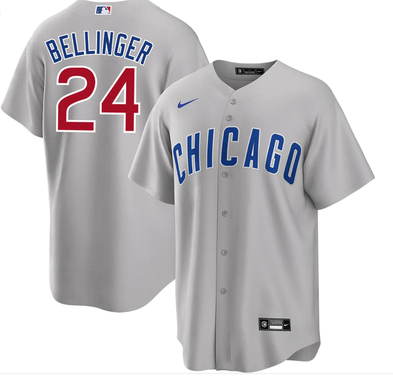 Chicago Cubs #24 Cody Bellinger Grey Cool Base Stitched Jersey