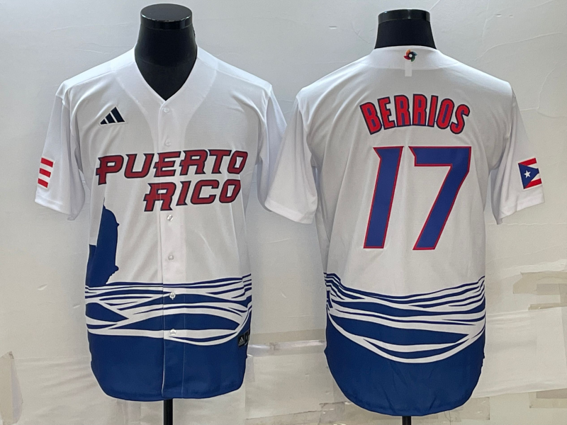 Puerto Rico #17 José Berríos 2023 White World Classic Stitched Jersey