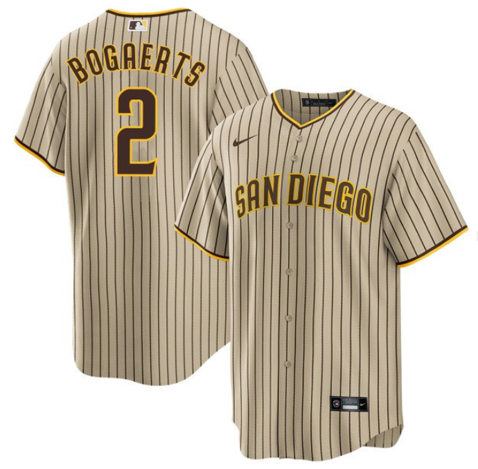 San Diego Padres #2 Xander Bogaerts Tan Cool Base Stitched Jersey