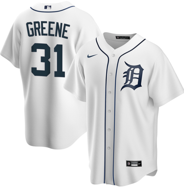 Detroit Tigers #31 Riley Greene White Cool Base Stitched Jersey