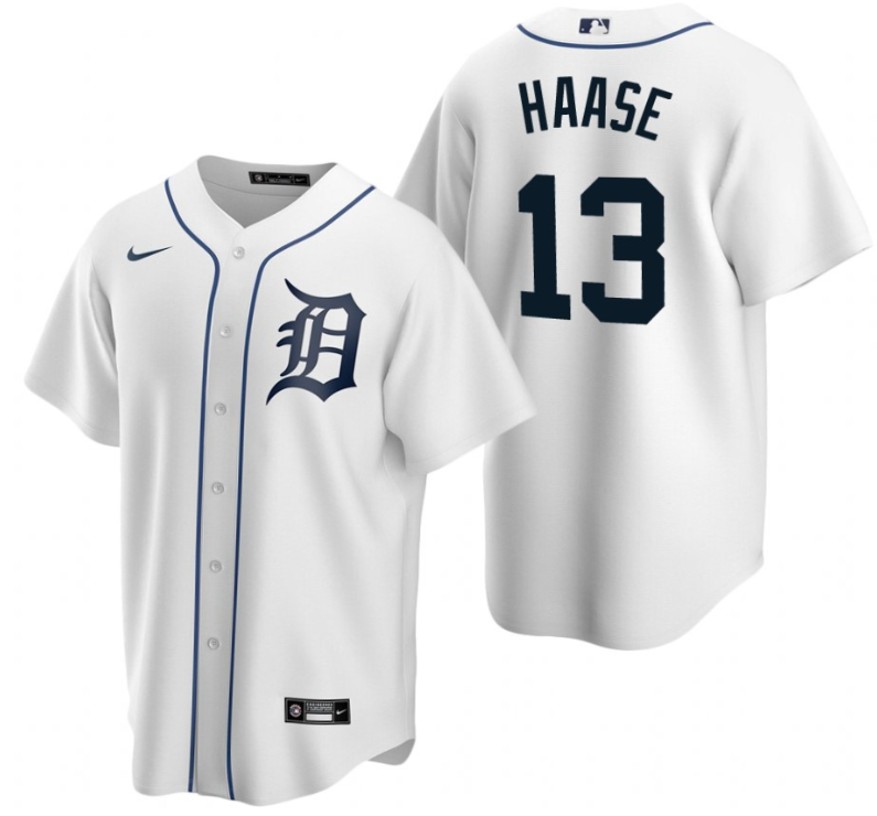Detroit Tigers #13 Eric Haase White Cool Base Stitched Jersey