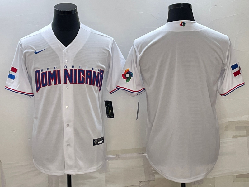 Dominican Republic 2023 White World With Patch Classic Stitched Jersey
