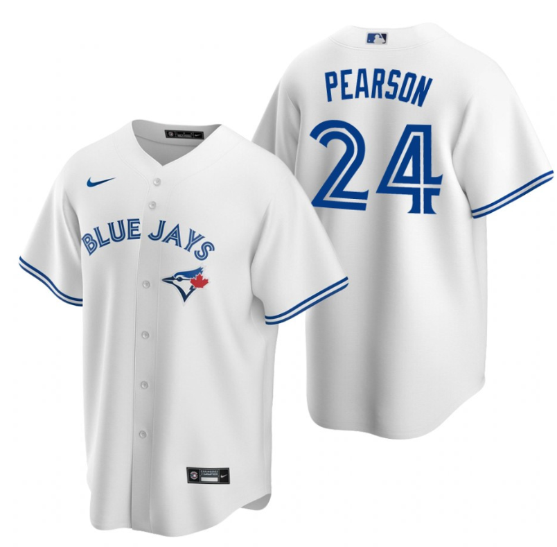 Toronto Blue Jays #24 Nate Pearson White Cool Base Stitched Jersey