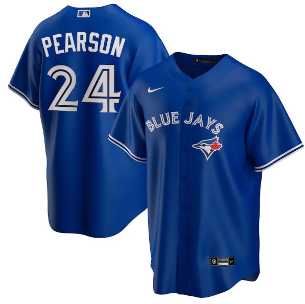 Toronto Blue Jays #24 Nate Pearson Royal Cool Base Stitched Jersey