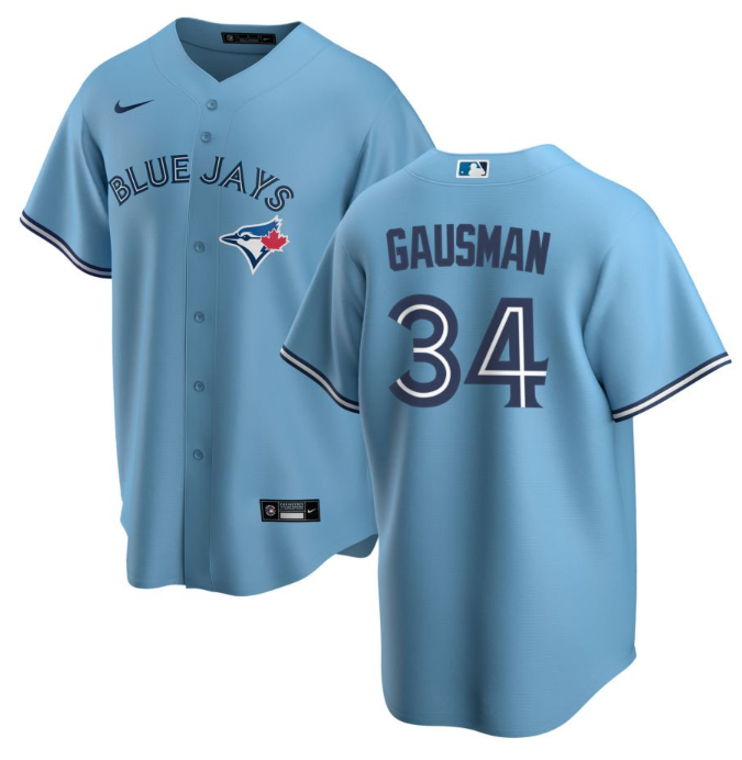Toronto Blue Jays #34 Kevin Gausman Light Blue Cool Base Stitched Jersey