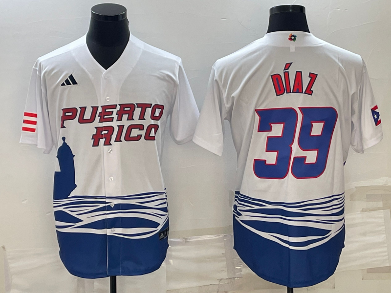 Puerto Rico #39 Edwin Díaz 2023 White World Classic Stitched Jersey