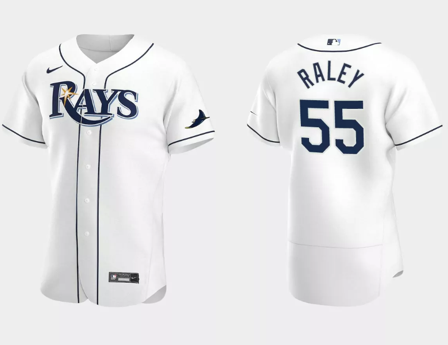 Tampa Bay Rays #55 Luke Raley White Flex Base Stitched Jersey