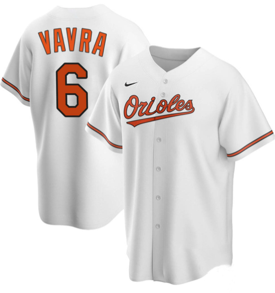 Baltimore Orioles #6 Terrin Vavra White Cool Base Stitched Jersey