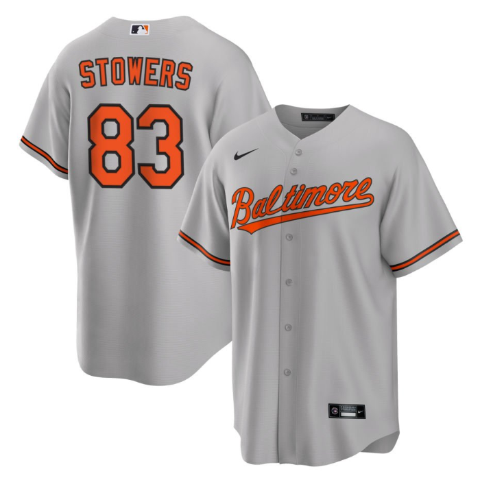 Baltimore Orioles #83 Kyle Stowers Grey Cool Base Stitched Jersey
