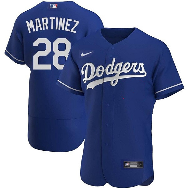 Los Angeles Dodgers #28 J.D. Martinez Blue Flex Base Stitched Jersey