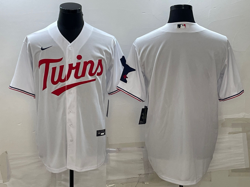 Minnesota Twins Blank White Cool Base Stitched Jersey