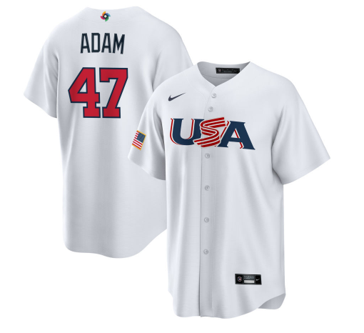 USA #47 Jason Adam 2023 White World Classic Stitched Jersey