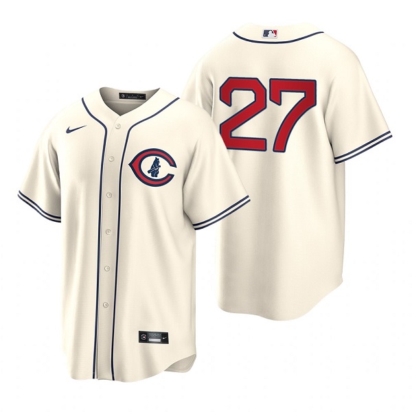 Chicago Cubs #27 Seiya Suzuki 2022 Cream Field Of Dreams Cool Base Stitched Jersey