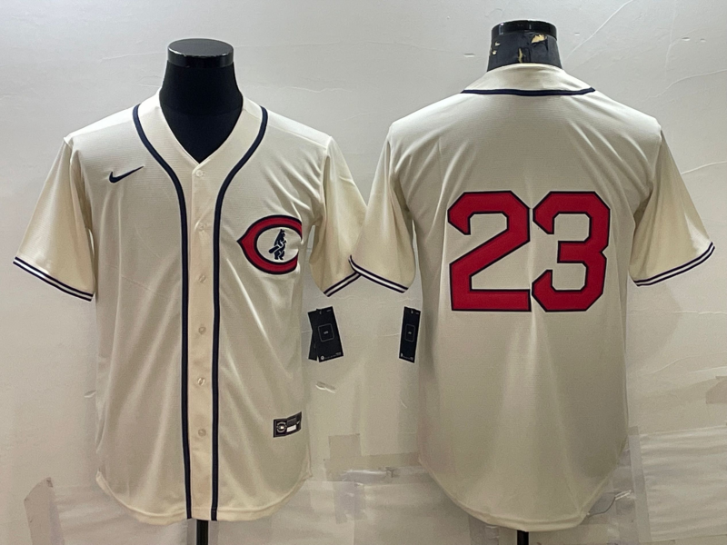 Chicago Cubs #23 Ryne Sandberg 2022 Cream Field Of Dreams Cool Base Stitched Jersey