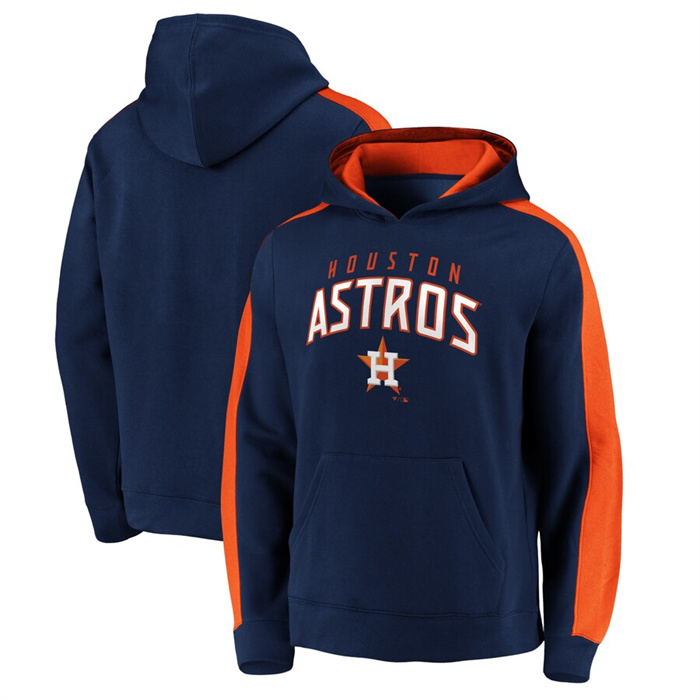 Houston Astros Navy Game Time Arch Pullover Hoodie Pullover Hoodie