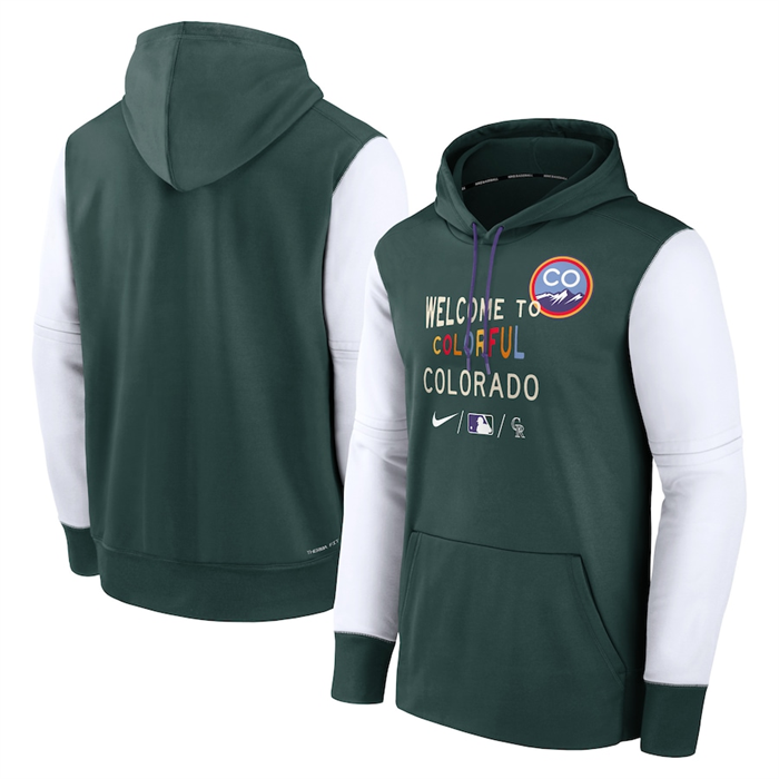 Colorado Rockies Green 2022 City Connect Therma Performance Pullover Hoodie