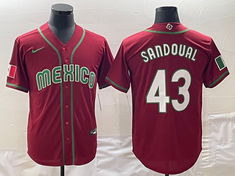 Mexico #43 Patrick Sandoval 2023 Red World Classic Stitched Jersey