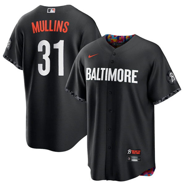 Baltimore Orioles #31 Cedric Mullins Black 2023 City Connect Cool Base Stitched Jersey