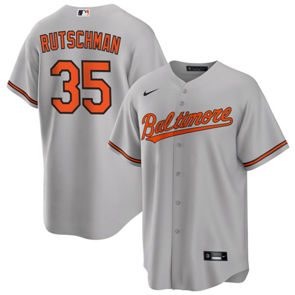 Baltimore Orioles #35 Adley Rutschman Gray Cool Base Stitched Jersey