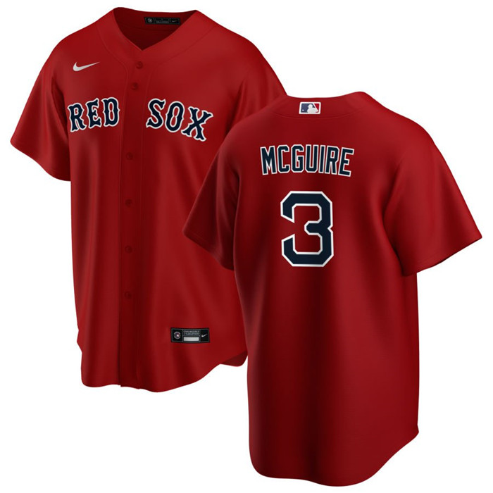 Boston Red Sox #3 Reese McGuire Red Cool Base Stitched Jersey
