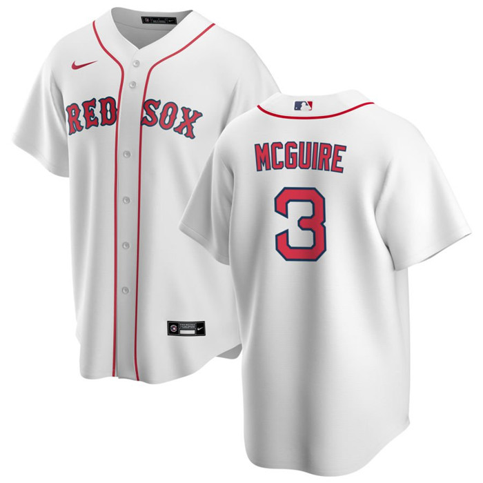 Boston Red Sox #3 Reese McGuire White Cool Base Stitched Jersey