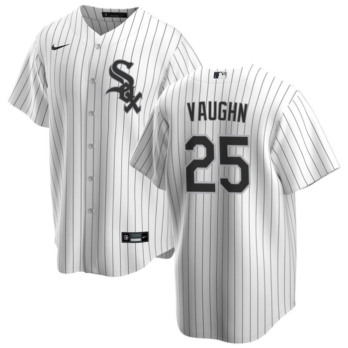 Chicago White Sox #25 Andrew Vaughn White Cool Base Stitched Jersey