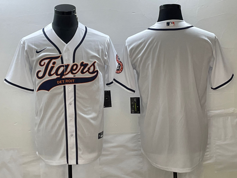 Detroit Tigers Blank White Cool Base Stitched Jersey