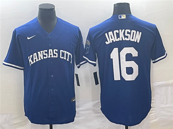 Kansas City Royals #16 Bo Jackson Navy Cool Base Stitched Jersey