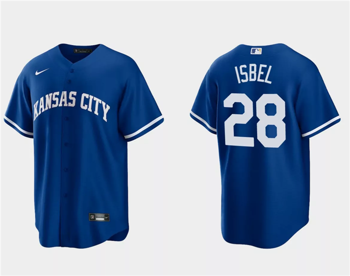 Kansas City Royals #28 Kyle Isbel Royal Cool Base Stitched Jersey