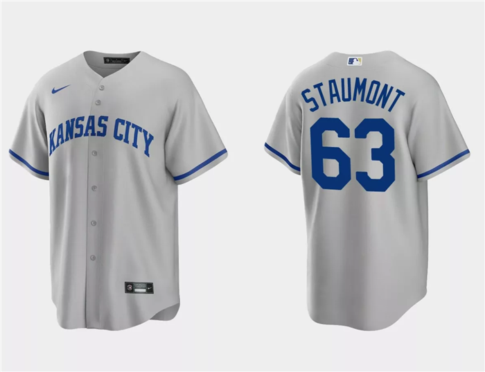 Kansas City Royals #63 Josh Staumont Gray Cool Base Stitched Jersey