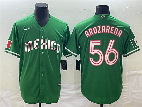 Mexico #56 Randy Arozarena 2023 Green World Classic Stitched Jersey