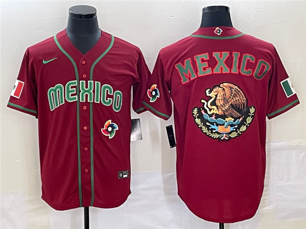 Mexico 2023 Red Team Big Logo World Classic Stitched Jersey