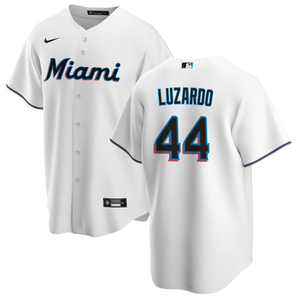 Miami Marlins #44 Jesús Luzardo White Cool Base Stitched Jersey