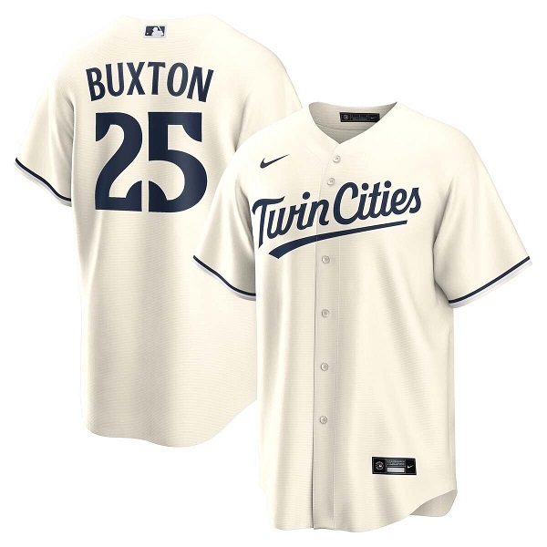 Minnesota Twins #25 Byron Buxton Cream Cool Base Stitched Jersey