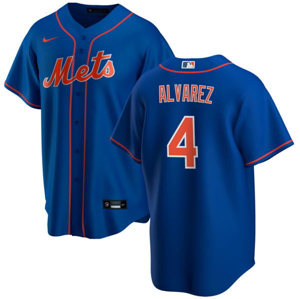 New York Mets #4 Francisco Álvarez Royal Cool Base Stitched Jersey