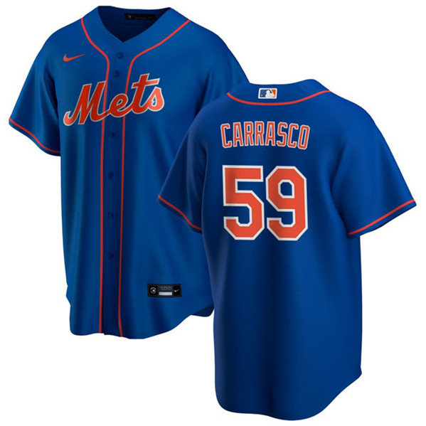 New York Mets #59 Carlos Carrasco Royal Cool Base Stitched Jersey