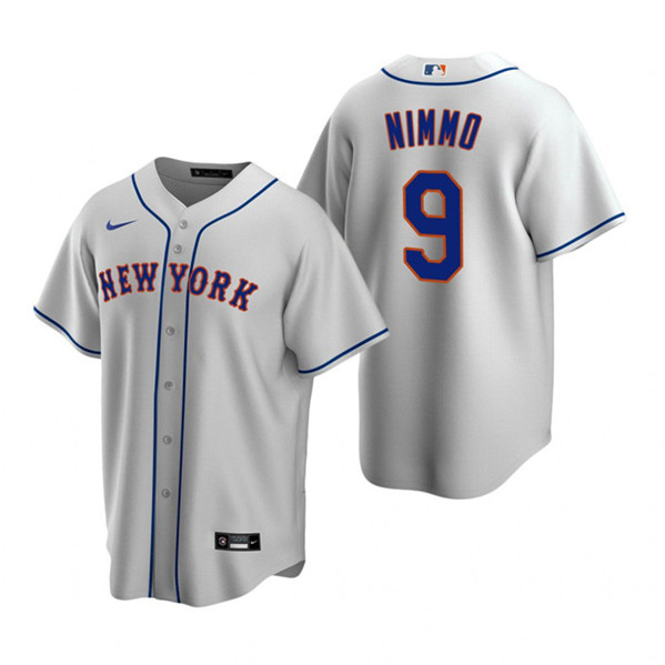 New York Mets #9 Brandon Nimmo Gray Cool Base Stitched Jersey