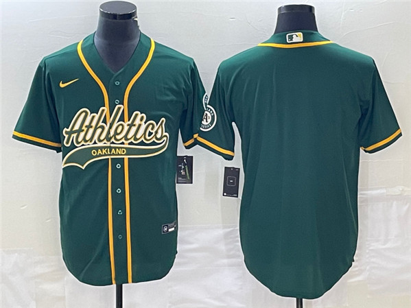 Oakland Athletics Blank Green Cool Base Stitched Jersey