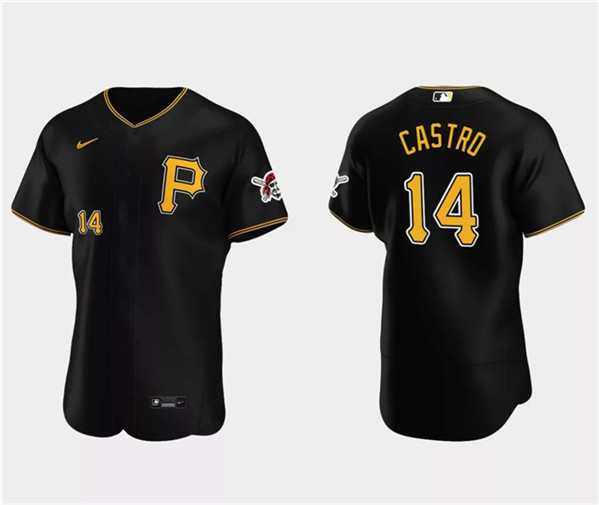 Pittsburgh Pirates #14 Rodolfo Castro Black Flex Base Stitched Jersey