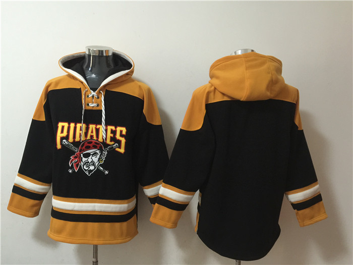 Pittsburgh Pirates Blank Ageless Must-Have Lace-Up Pullover Hoodie