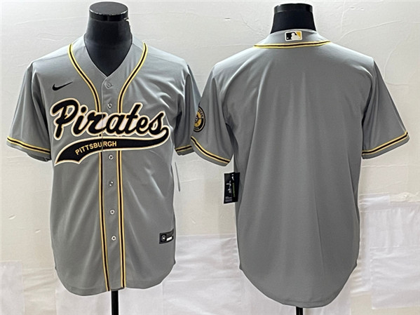Pittsburgh Pirates Blank Gray Cool Base Stitched Jersey