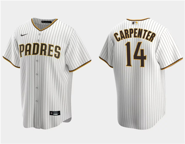 San Diego Padres #14 Matt Carpenter White Cool Base Stitched Jersey