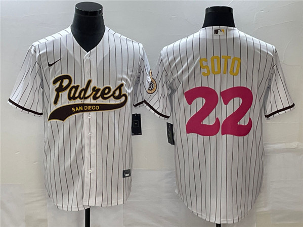 San Diego Padres #22 Juan Soto White Cool Base Stitched Jersey