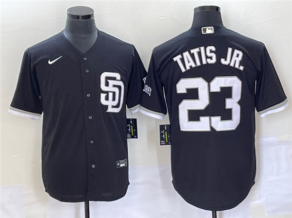San Diego Padres #23 Fernando Tatis Jr. Black Cool Base Stitched Jersey